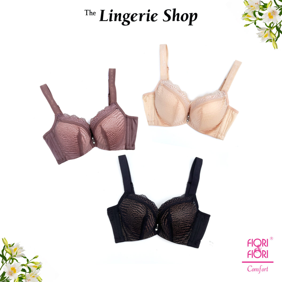 Fiori & Fiori Zahra Push-up Lace Wired Bra B-cup 11-241