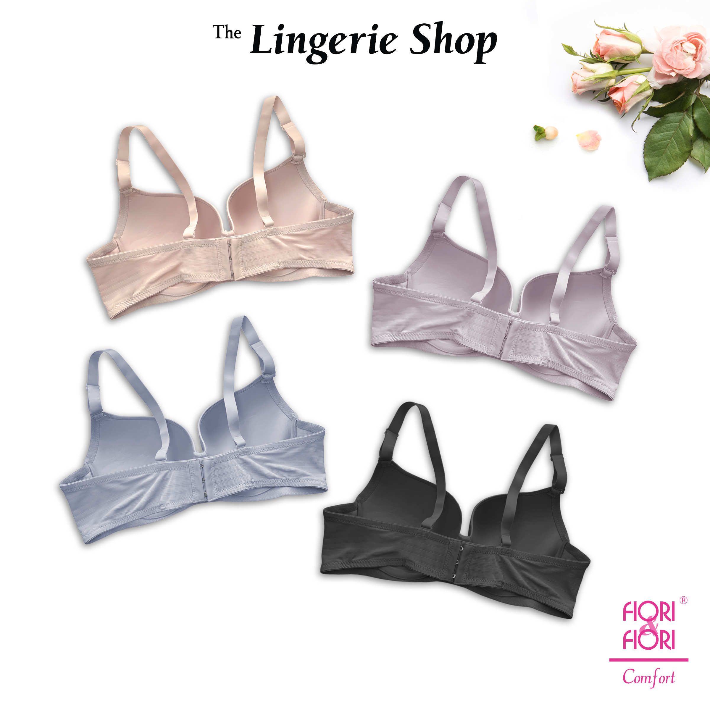 Fiori & Fiori Giana Minimal Push Up Striped Wired Bra D-Cup 11-11159